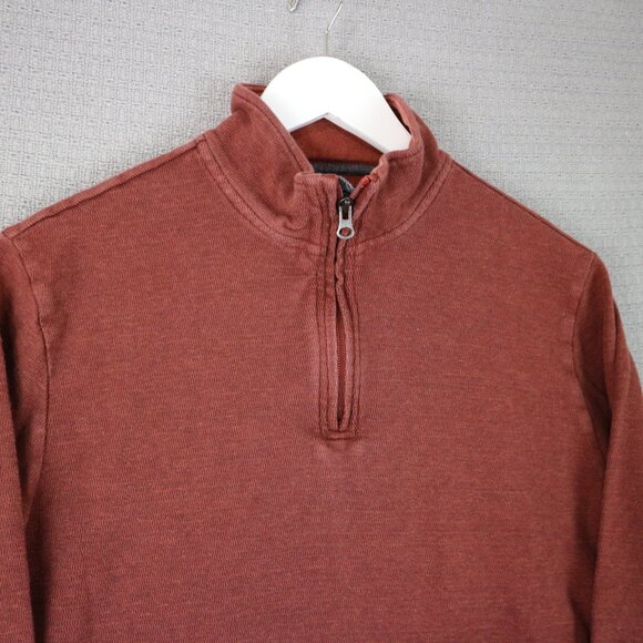 Chaps Quarter Zip Ralph Lauren Mens Orange Medium - Picture 3 of 7